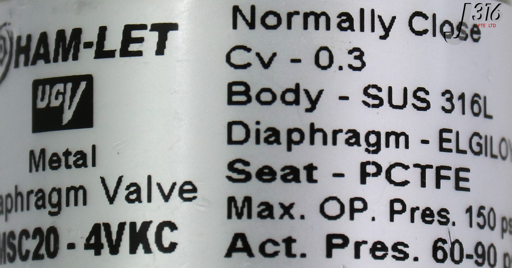 16879 HAM-LET DIAPHRAGM VALVES HMSC20-4VKC | eBay